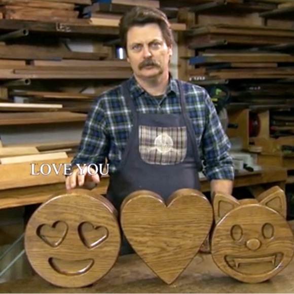 Nick Offerman Celebrity Wooden Cat Emoji Limited Edition as seen on Conan - Picture 1 of 16
